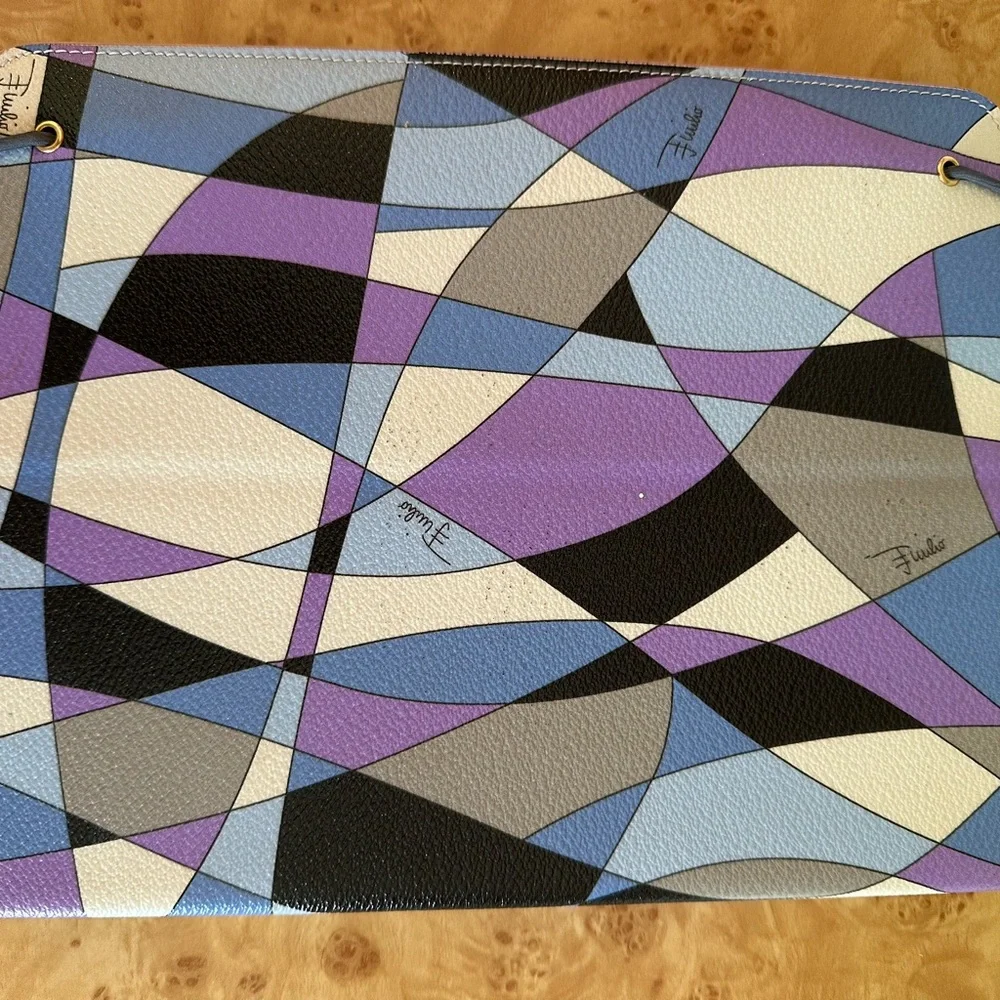 Emilio Pucci Geometric Tablet Cover in Blue and Purple